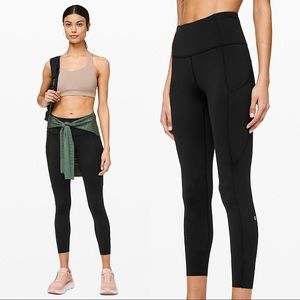Lululemon Fast and Free Tight 7/8 Black Leggings